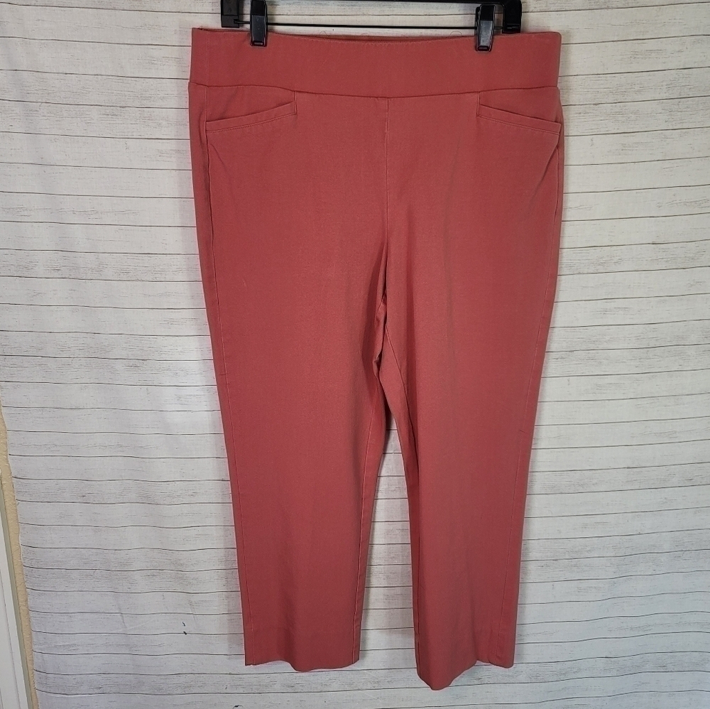 SOFT SURROUNDINGS Superla Stretch Pull-On Crop Pants, sz Large